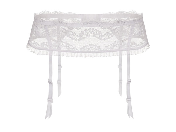 Julimex white lilly lace garter belt