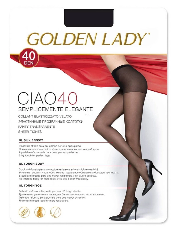 Golden Lady Ciao Tights 40DEN Visone dark beige