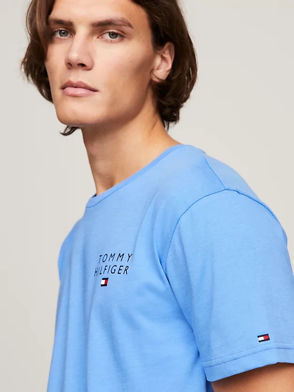 T-shirt męski Tommy Hilfiger niebieski UM0UM02916
